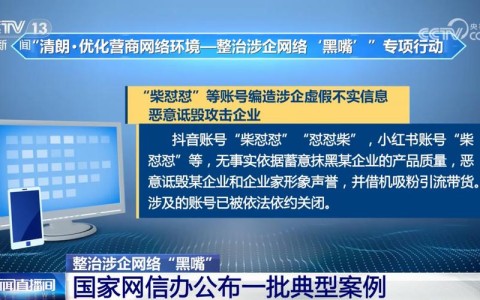 涉企网络黑嘴整治（打击网络黑嘴）