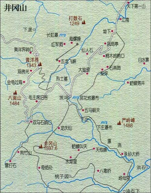 井冈山旅游地图(井冈山旅游地图景点)
