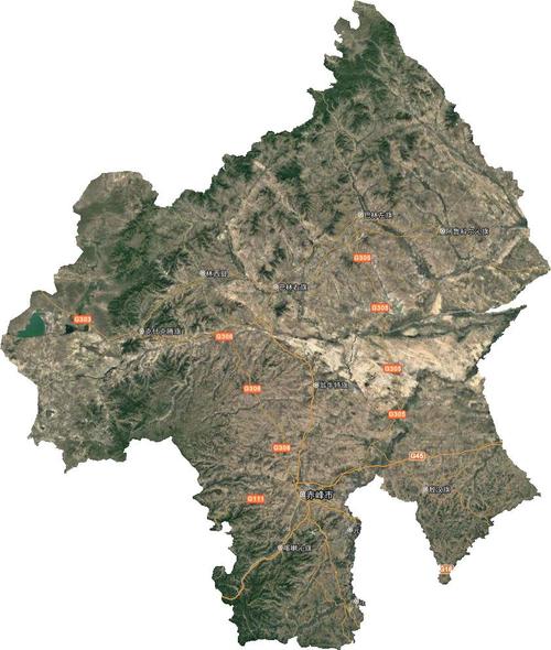 赤峰市卫星地图(赤峰市导航)