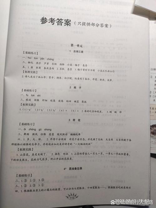 基础训练答案（基础训练答案三年级下册）